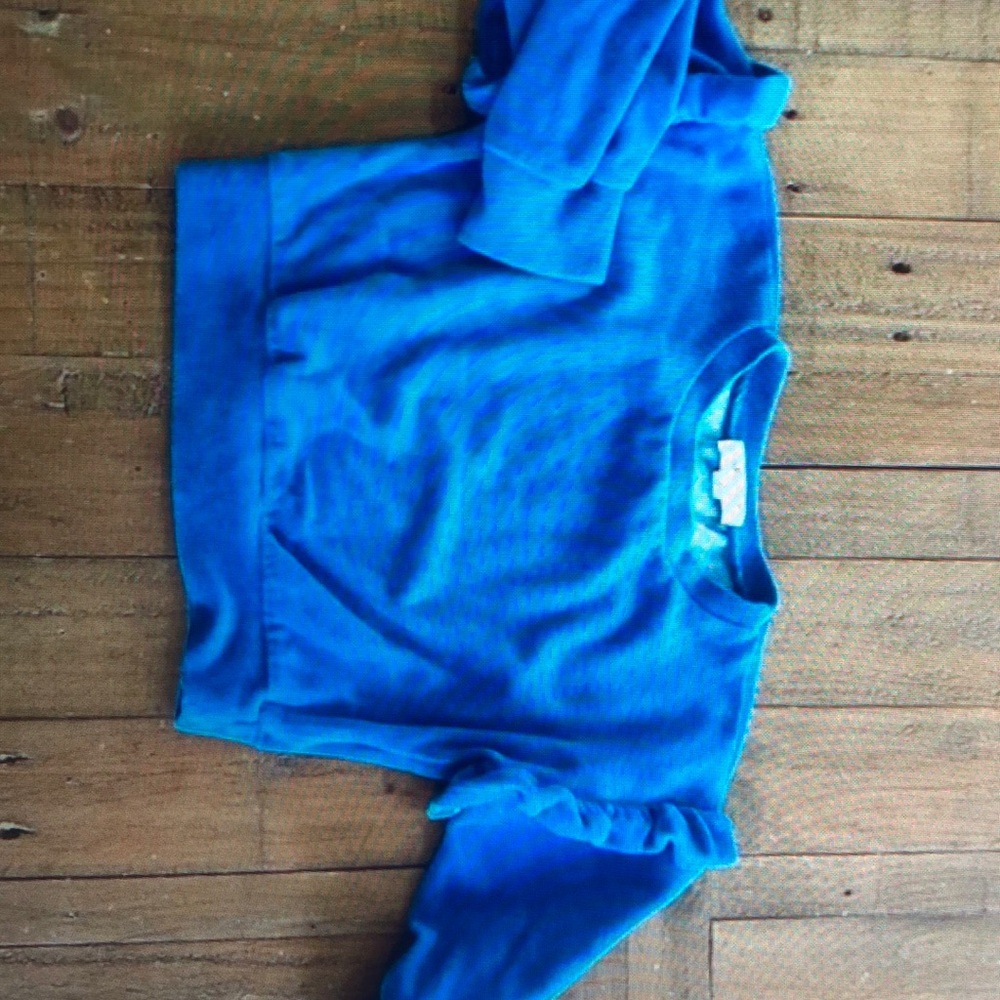 Josh Love Blue Velour Sweater